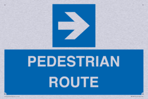 PEDESTRIAN ROUTE - right arrow
